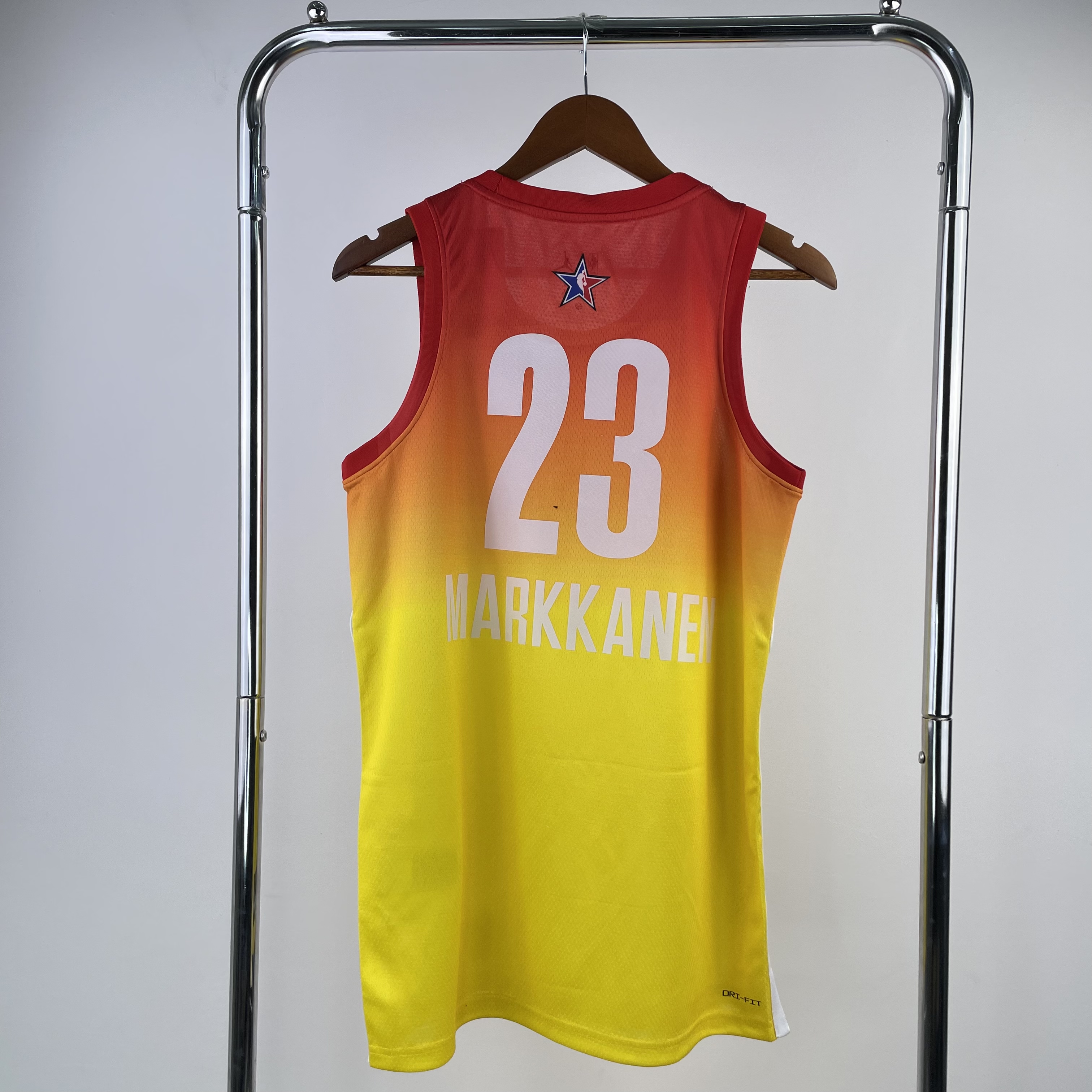 Men Utah Jazz #23 Markkanen Yellow All Star Jordan style Seasons 2023 NBA Jersey->phoenix suns->NBA Jersey